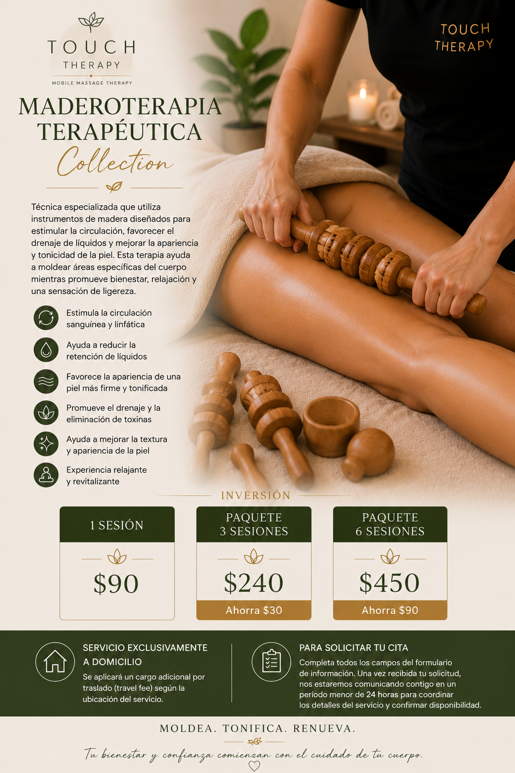 Therapeutic Maderoterapia package - 6 sesiones 60 min